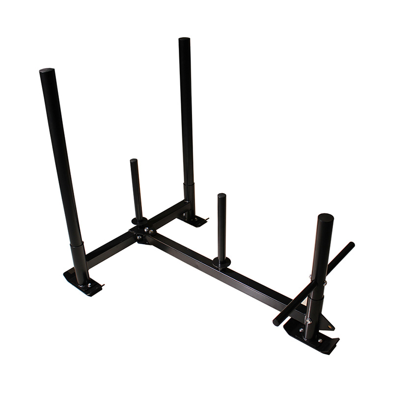 Trineo de entrenamiento triangular negro para entrenamiento de cuerpo completo