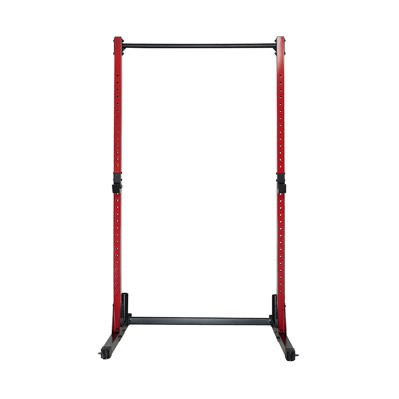 Jaula de potencia roja ajustable y duradera para entrenamiento de fuerza